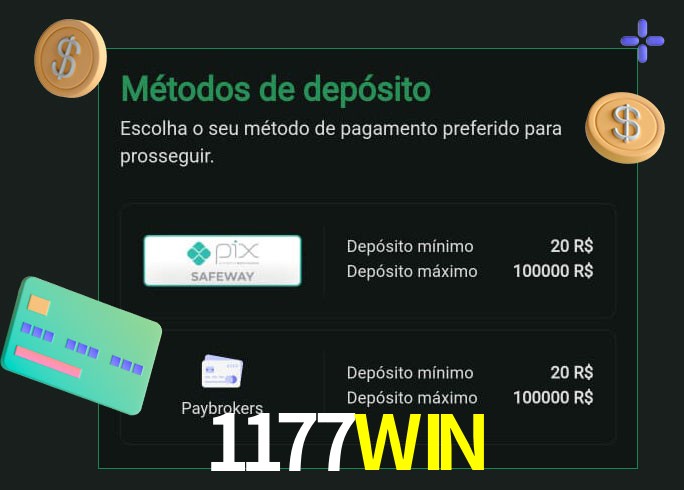 O cassino 1177WINbet oferece uma grande variedade de métodos de pagamento